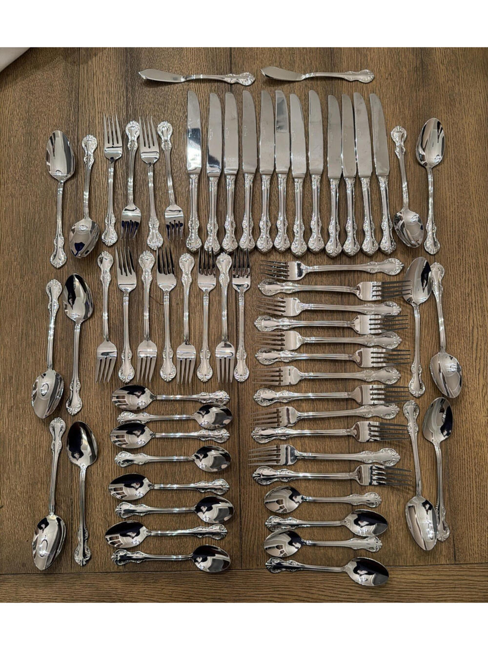 Wallace Camden Stainless Flatware Set – Service for 12 w Chest 62 Piece Set